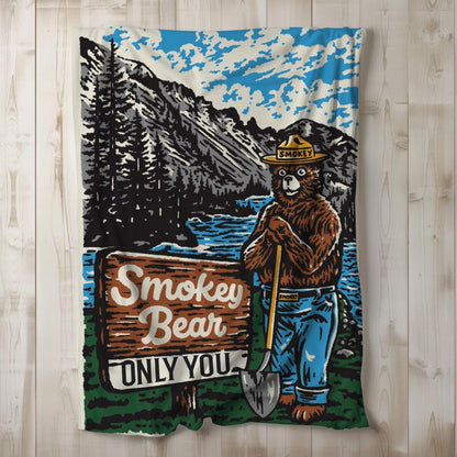 Smokey bear Velveteen Plush Blanket