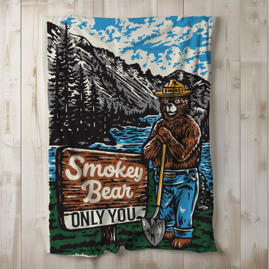 Smokey bear Velveteen Plush Blanket