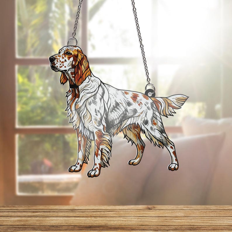 English Setter ACRYLIC Window Hanging