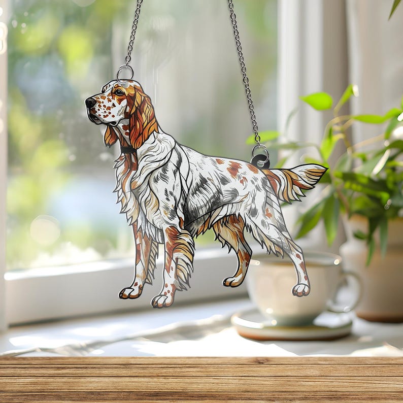 English Setter ACRYLIC Window Hanging