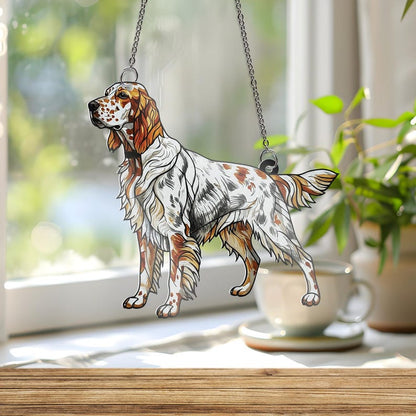 English Setter ACRYLIC Window Hanging
