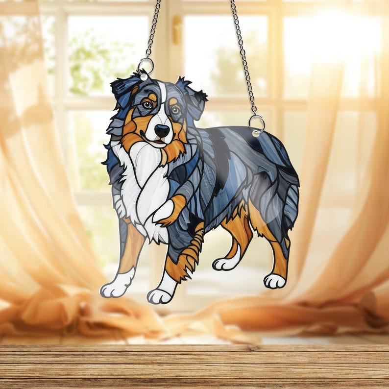 Australian Shepherd Acrylic Window Hanging