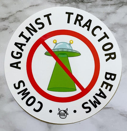 UFO Tractor Beams Vinyl Sticker