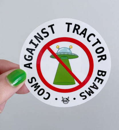 UFO Tractor Beams Vinyl Sticker
