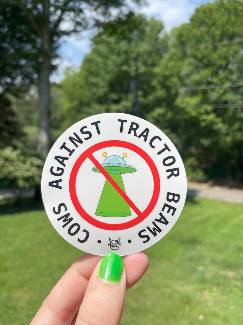 UFO Tractor Beams Vinyl Sticker