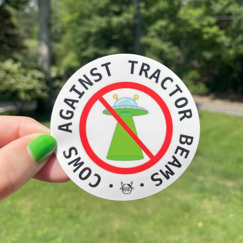 UFO Tractor Beams Vinyl Sticker