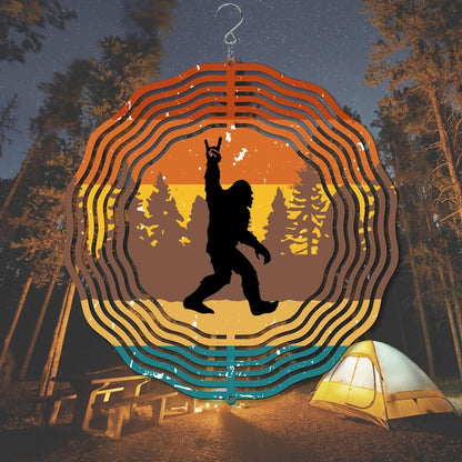 Personalized Bigfoot Camping Wind Spinner