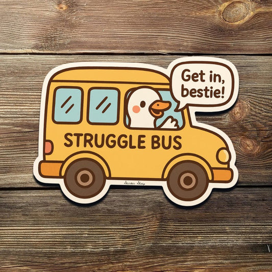 Struggle Bus Goose Sticker