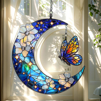 Celestial Butterfly Stain Glass Suncatcher