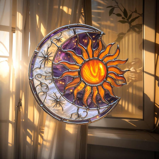 Celestial Sun Moon Suncatcher Acrylic Window