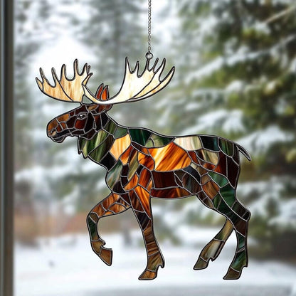 Moose Acrylic Window Hanging, Hunting Gift, Moose Lover Gift