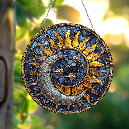 Sun And Moon Madala Stained Glass Suncatcher