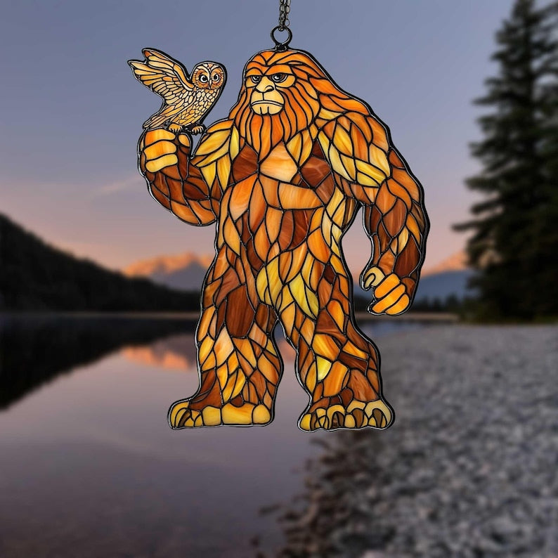Bigfoot and Owl Acrylic Window