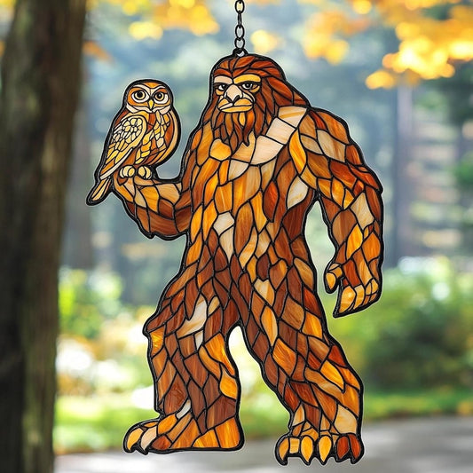 Bigfoot and Owl Acrylic Window
