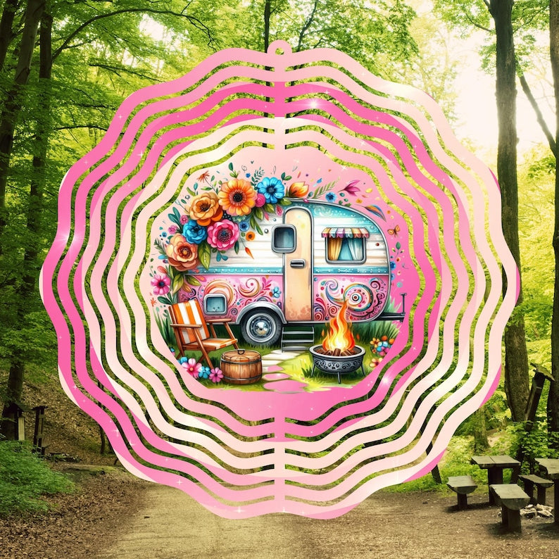 Floral Camper Wind Spinner