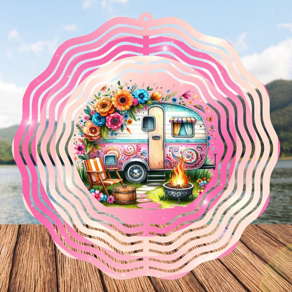 Floral Camper Wind Spinner