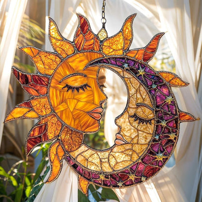 Celestial Harmony Stain Glass Suncatcher