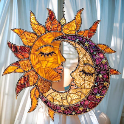 Celestial Harmony Stain Glass Suncatcher