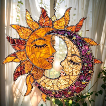 Celestial Harmony Stain Glass Suncatcher