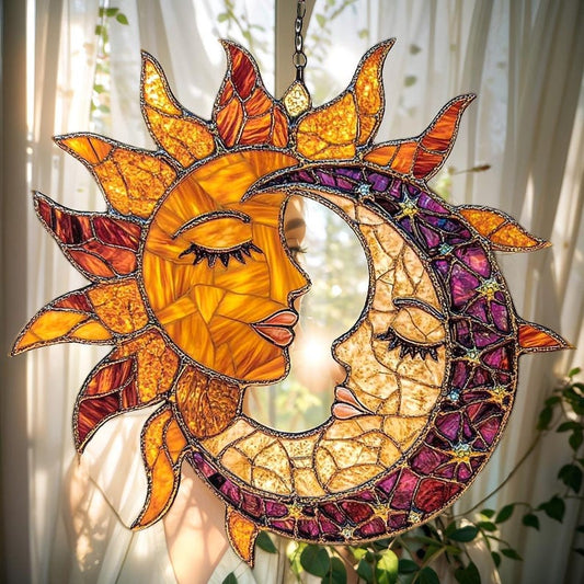Celestial Harmony Stain Glass Suncatcher