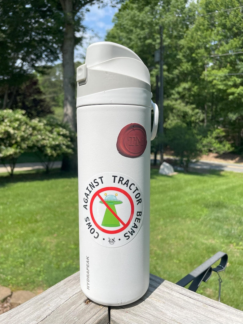 UFO Tractor Beams Vinyl Sticker