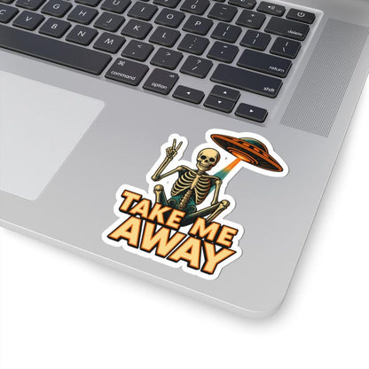 Take Me Away, Funny Skeleton, UFO Sticker