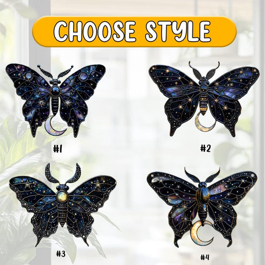 Cosmic Butterfly Stain Glass Suncatcher