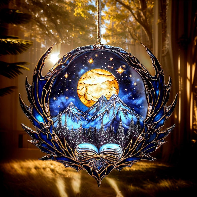 Celestial Forest Stained Glass Suncatcher