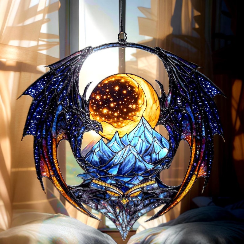 Celestial Forest Stained Glass Suncatcher