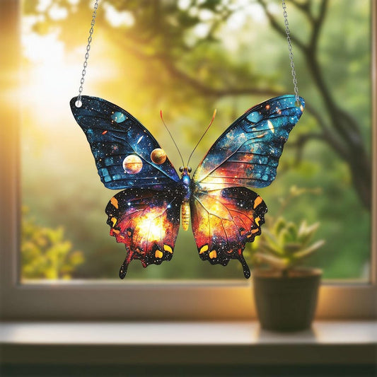 Galaxy Butterfly Acrylic Window
