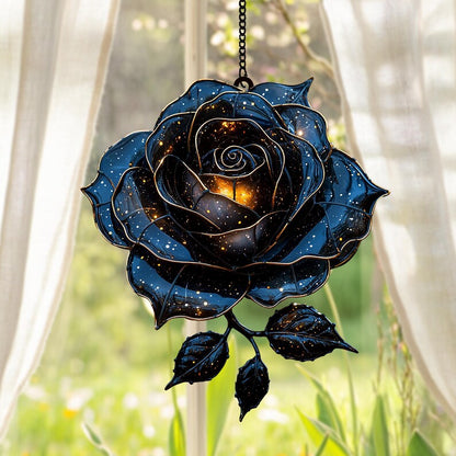 List Galaxy Rose Stain Glass Suncatcher