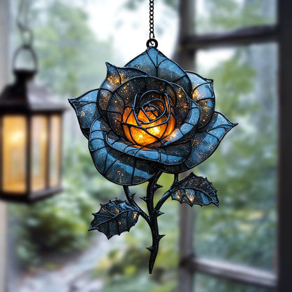 List Galaxy Rose Stain Glass Suncatcher