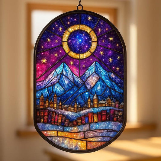 Night Court City Of Star Light Stain Glass Suncatcher