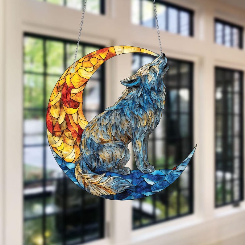 Window Howling Howling Wolf Moon Acrylic Window – Soumora Brand