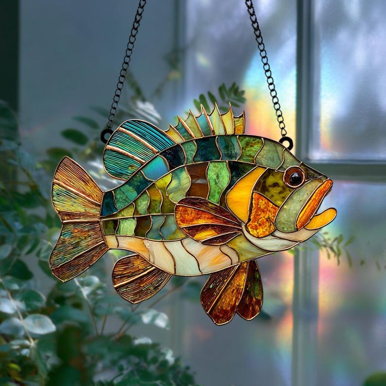 Colorful Fish Acrylic Window Hanging