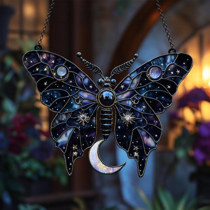 Cosmic Butterfly Stain Glass Suncatcher