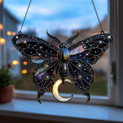 Cosmic Butterfly Stain Glass Suncatcher