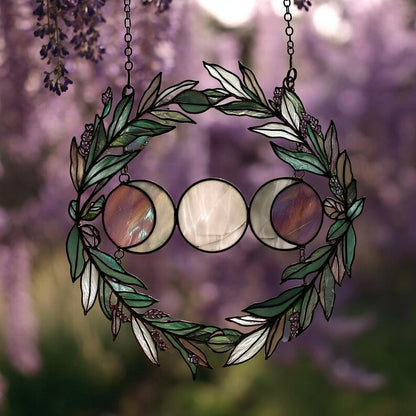Moon Phase Stained Glass Suncatcher
