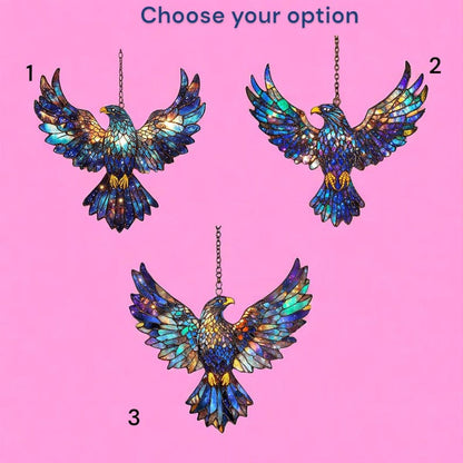 List Galaxy Eagle Stained Glass Suncatcher