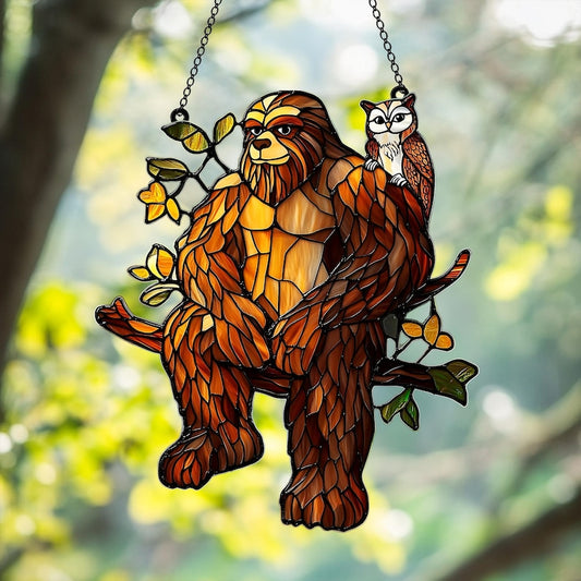 Bigfoot and Owl Acrylic Window