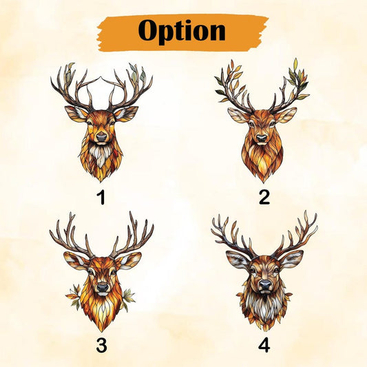 Majestic Deer Head Acrylic Window Hanging