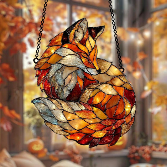 Autumn Fox Acrylic Window