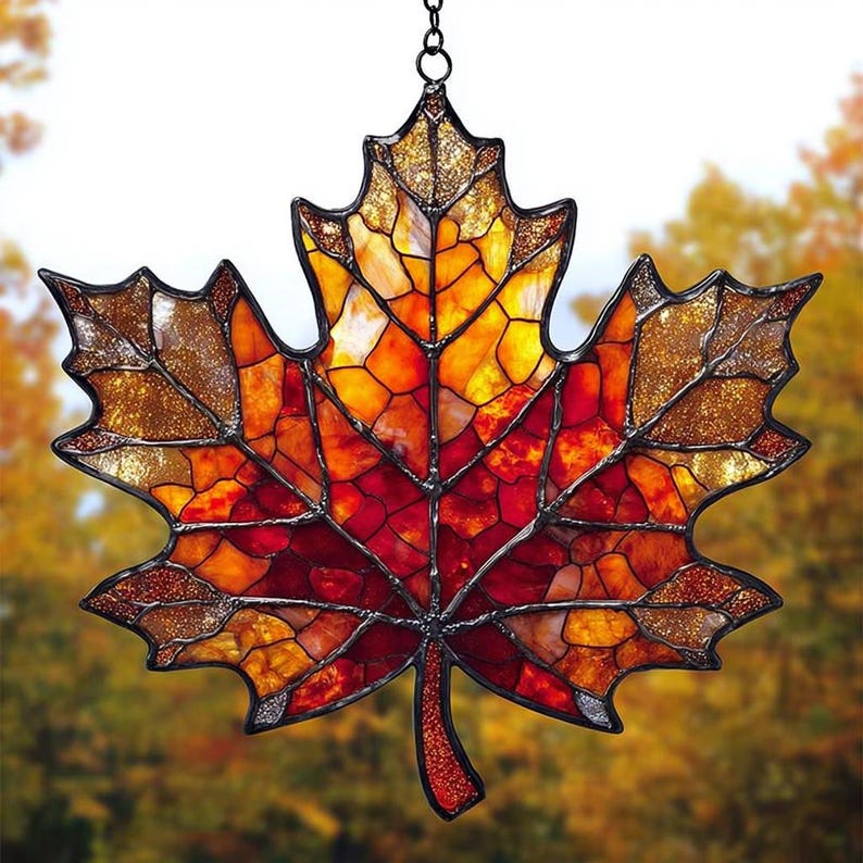 Autumn Maple Leaf Acrylic Window