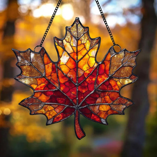 Autumn Maple Leaf Acrylic Window