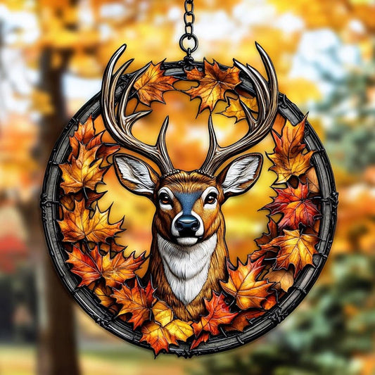 Autumn Deer Acrylic Window Hanging
