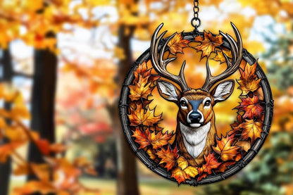 Autumn Deer Acrylic Window Hanging
