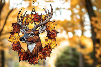 Autumn Deer Acrylic Window Hanging
