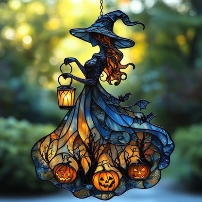 Spooky Witch Glow – Acrylic Window Suncatcher