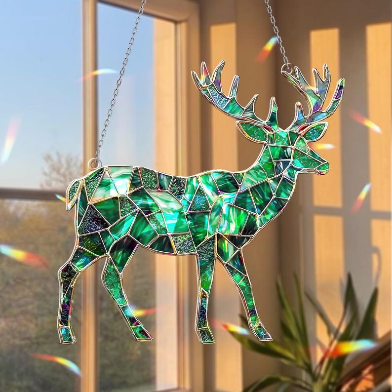 Deer Acrylic Window Hanging