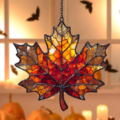 Autumn Maple Leaf Acrylic Window